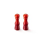 Le Creuset Salt And Pepper Mill Set - Cerise, 8" x 2 1/2" each | Le Creuset