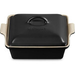 Le Creuset Heritage Shallow Square Covered Casserole 2 Qt Licorice, 2 qt. | Le Creuset