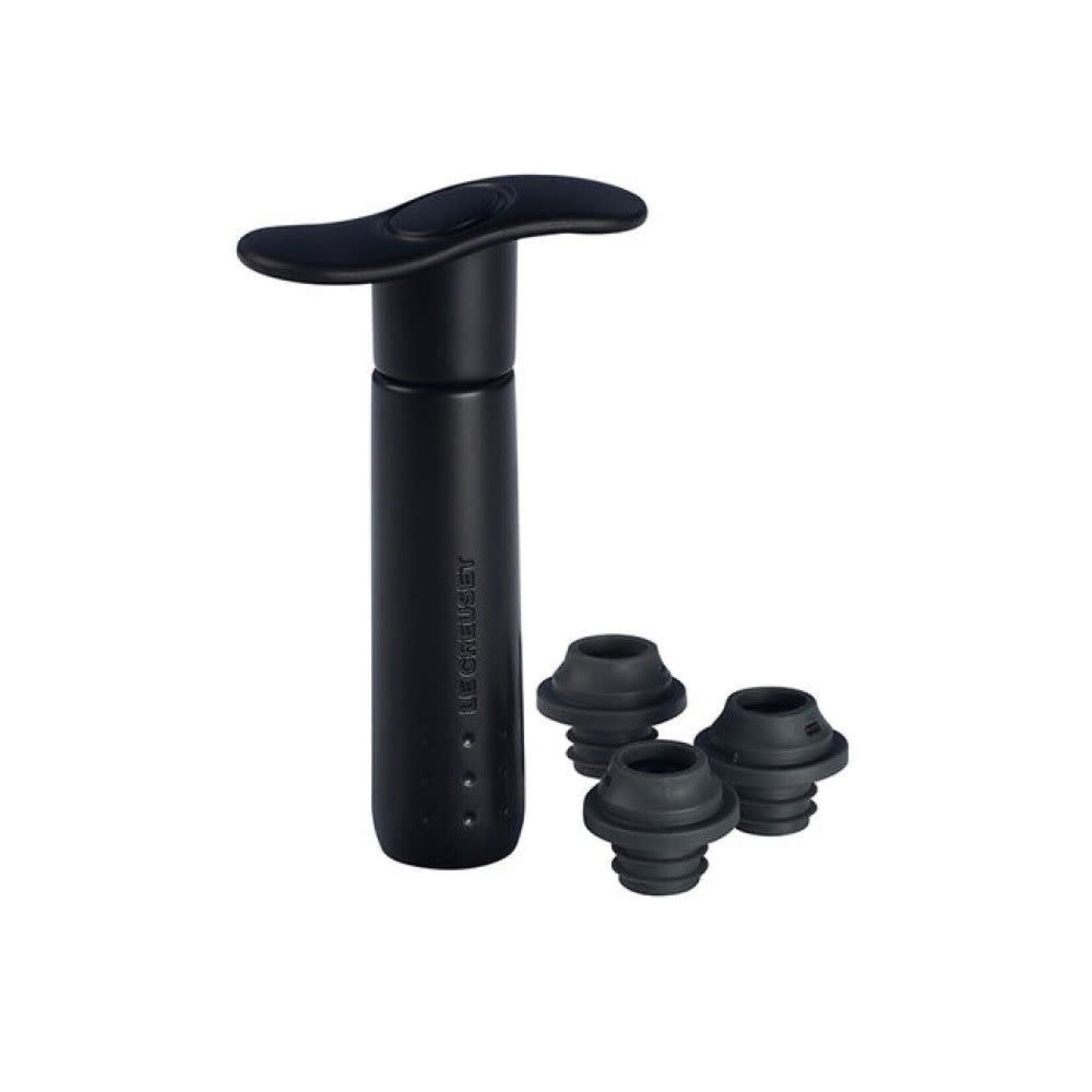 Le Creuset Wine Pump and (3) Stoppers - Black | Le Creuset