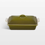 Le Creuset Heritage Covered Rectangular Casserole - Olive, 4 qt. (12" x 9") | Le Creuset