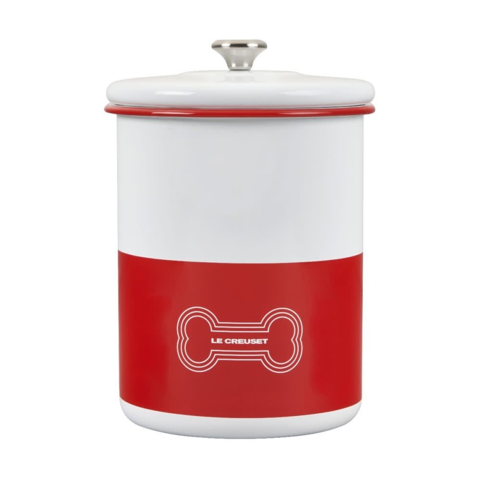 Le Creuset Treat Jar with Stainless Steel Knob - Red, 4.25 qt. | Le Creuset