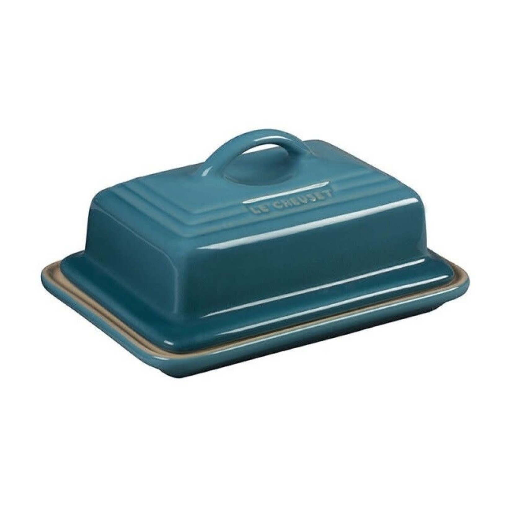 Le Creuset European Butter Dish - Caribbean, 6.75" x 5" x 3.5" | Le Creuset
