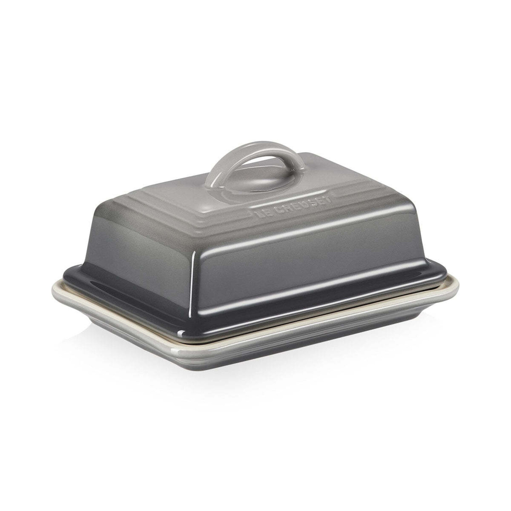 Le Creuset European Butter Dish - Oyster, 6.75" x 5" x 3.5" | Le Creuset