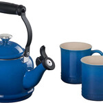 Le Creuset Demi Kettle w/ SS Knob & 2 Mug Set - Marseille, 1.25 qt. Kettle & (2) 14 oz. Mugs | Le Creuset