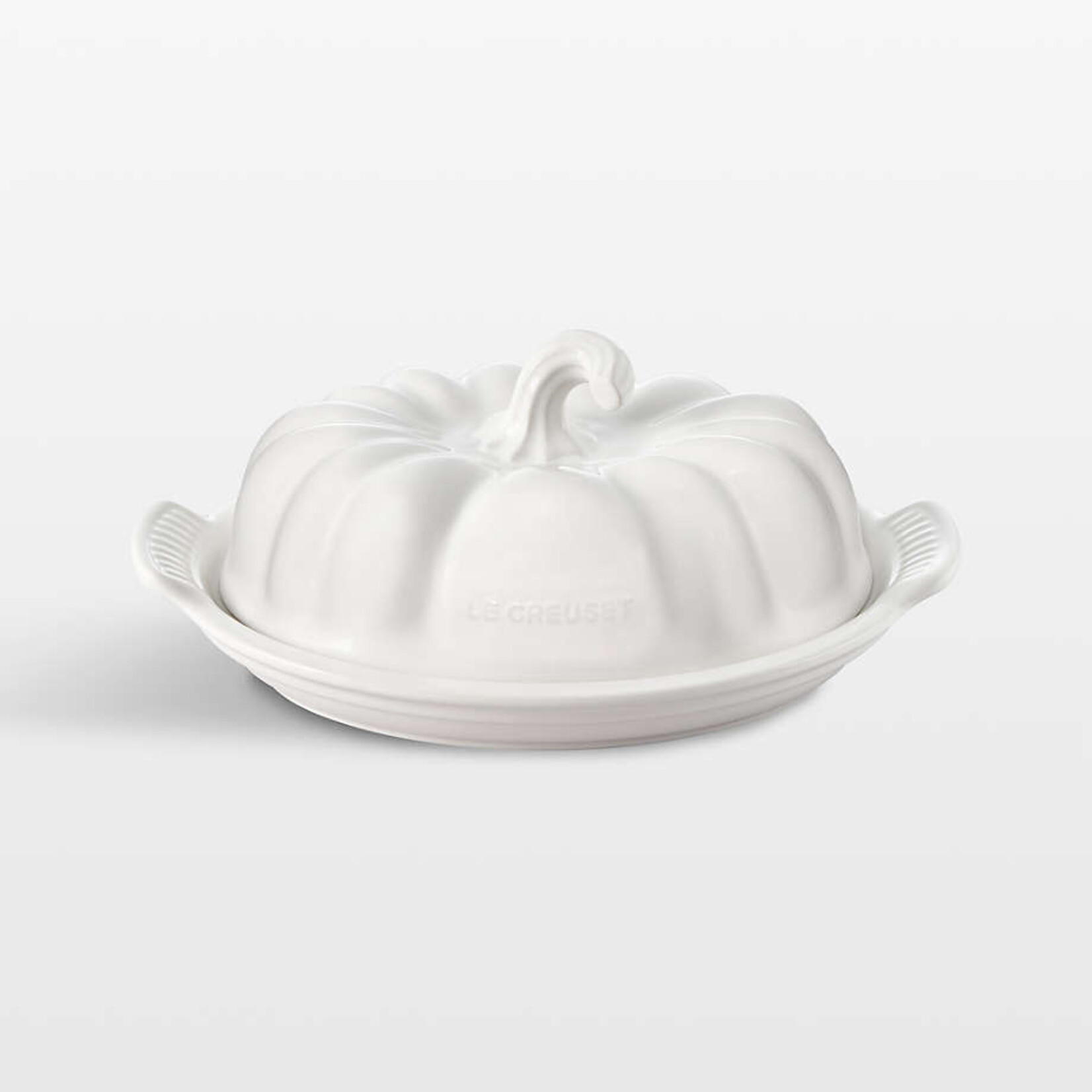 Le Creuset Butter Dish White 8.3" x 5.6" x 3.7" Pumpkin | Le Creuset