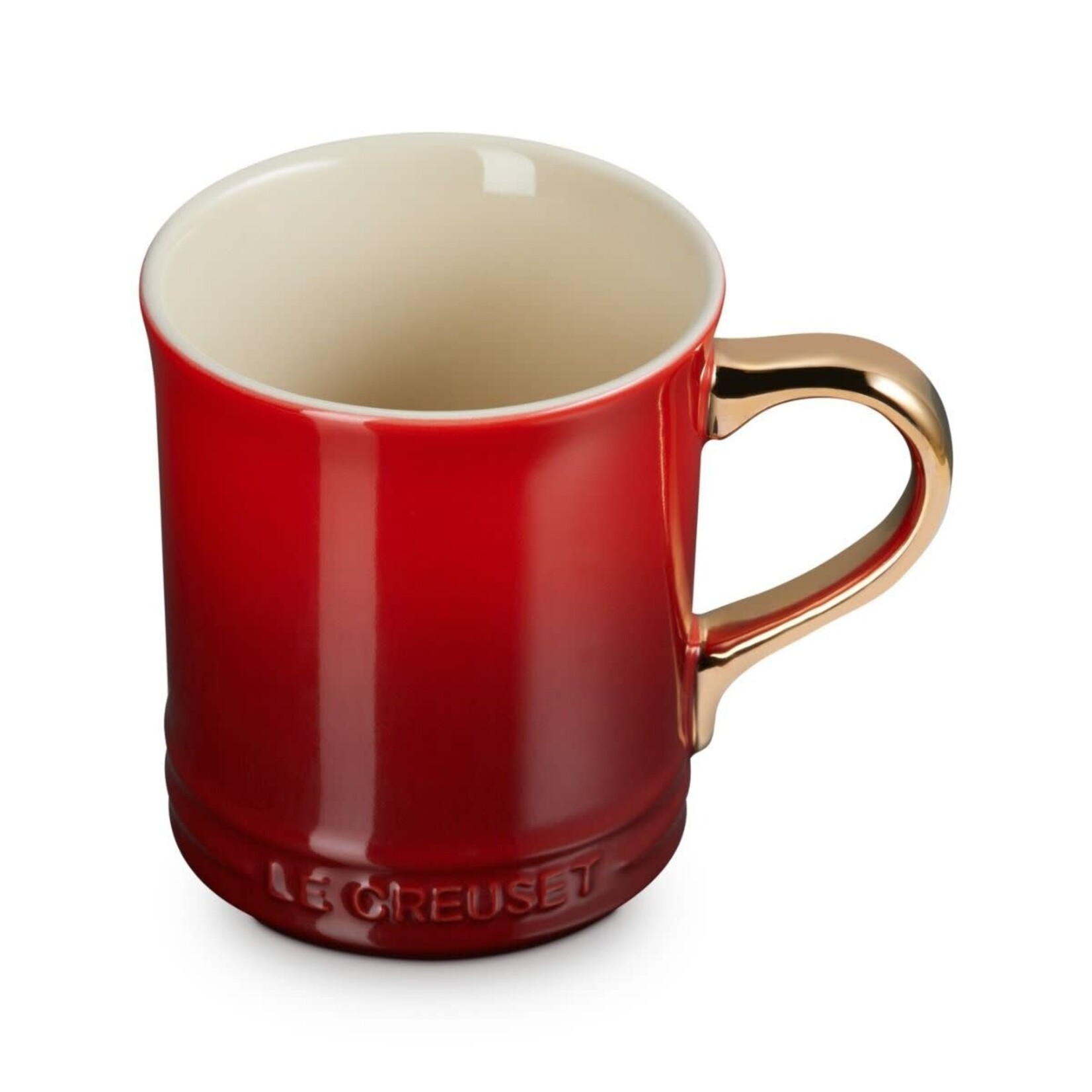 Le Creuset Mug with Gold Metallic Handle - Cerise, 14 oz. | Le Creuset