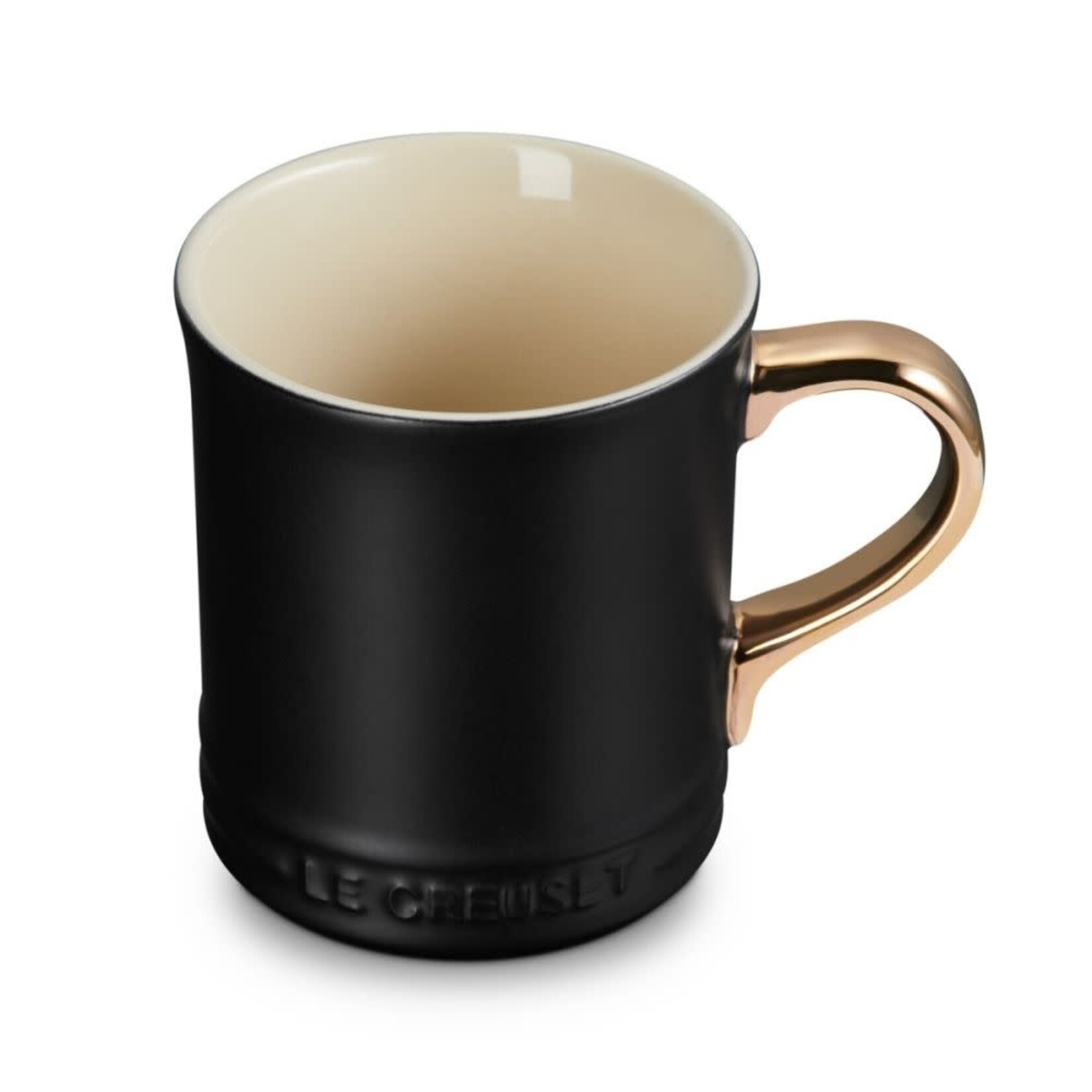 Le Creuset Mug with Gold Metallic Handle - Licorice, 14 oz. | Le Creuset