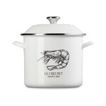 Le Creuset Enamel on Steel Traditional Shrimp Stockpot with Lid, 10 qt. - White | Le Creuset