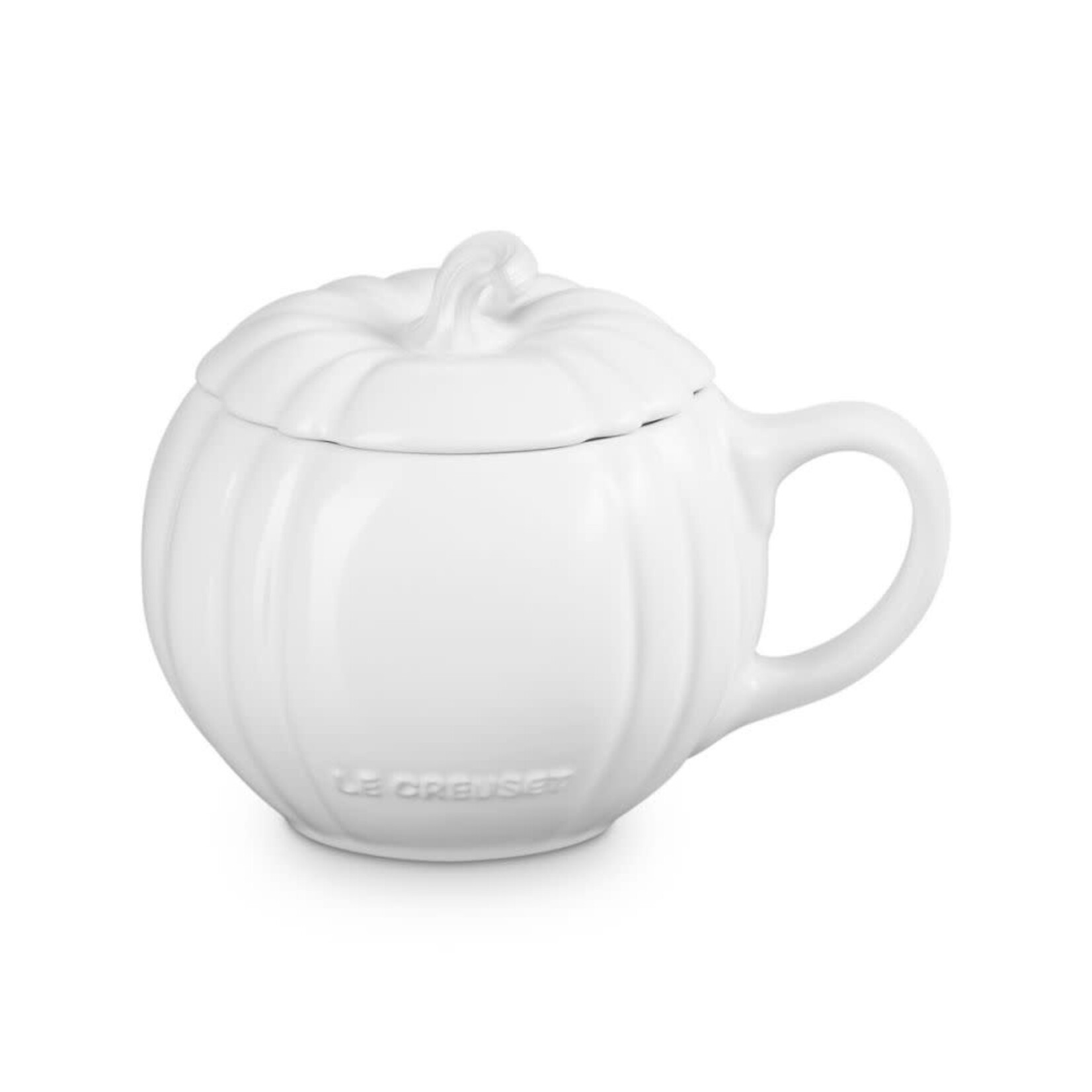 Le Creuset Pumpkin Mug with Lid - White, 14 oz. | Le Creuset