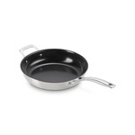 Le Creuset Essential Stainless Steel Shallow Round Fry Pan Non-Stick, 9.5" | Le Creuset