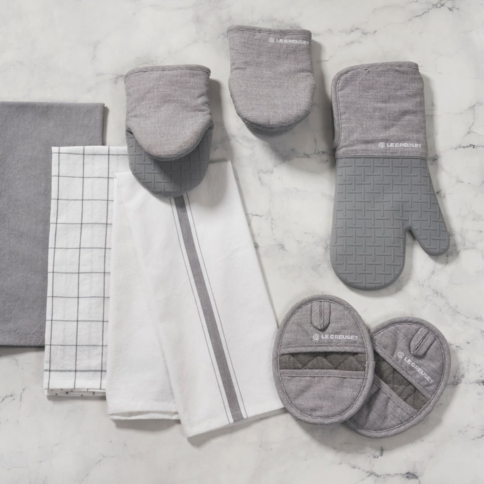 Le Creuset Set of 3 Kitchen Towels Charbon | Le Creuset