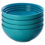 Le Creuset Set of (4) 22 oz. Soup Bowls - Caribbean, 22 oz. (6.25") | Le Creuset