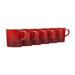 Le Creuset Set of 6 London Mugs (12 oz. each) - Cerise | Le Creuset
