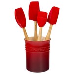 Le Creuset Craft Series 5-Piece Utensil Set with Crock - Cerise | Le Creuset