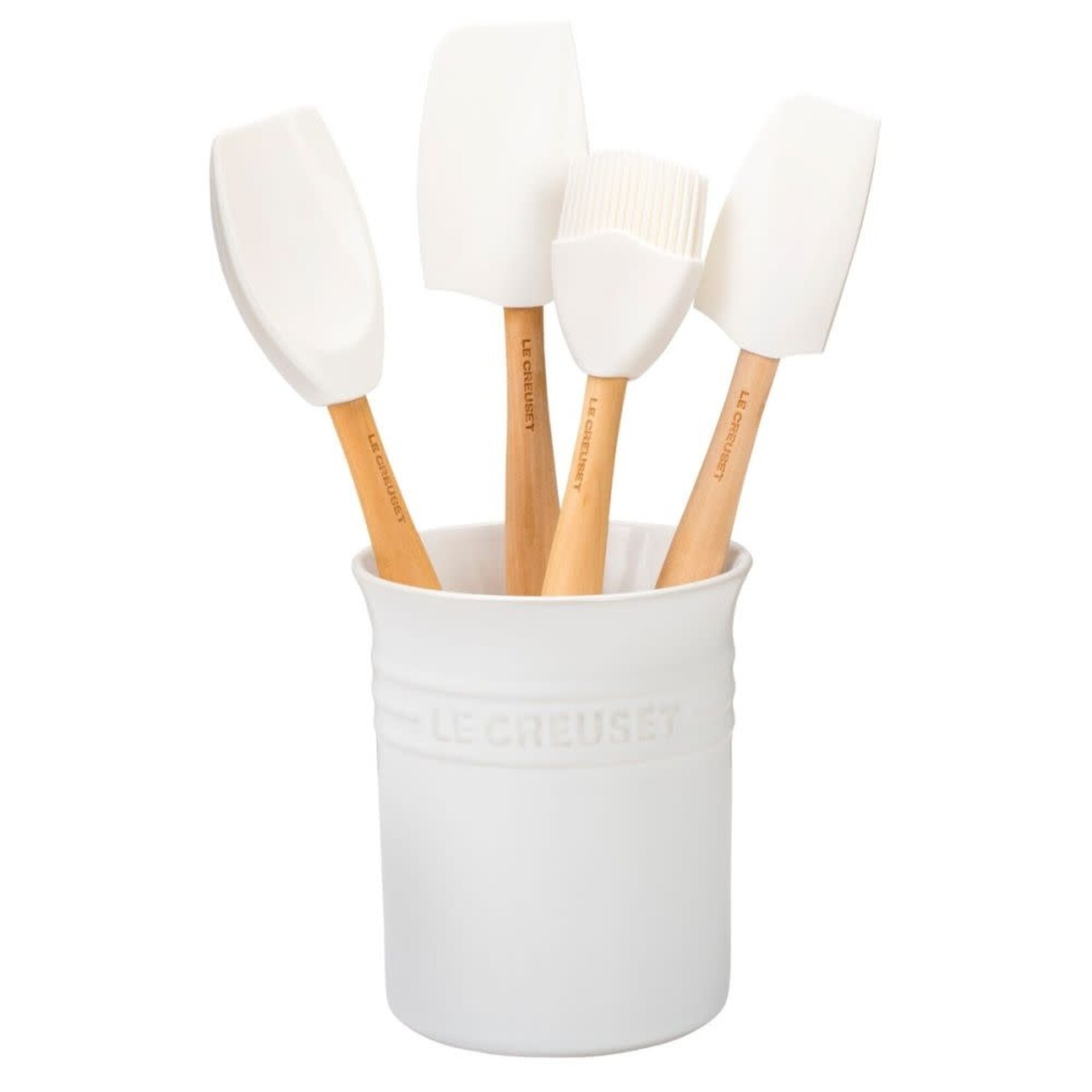 Le Creuset Craft Series 5-Piece Utensil Set with Crock - White | Le Creuset