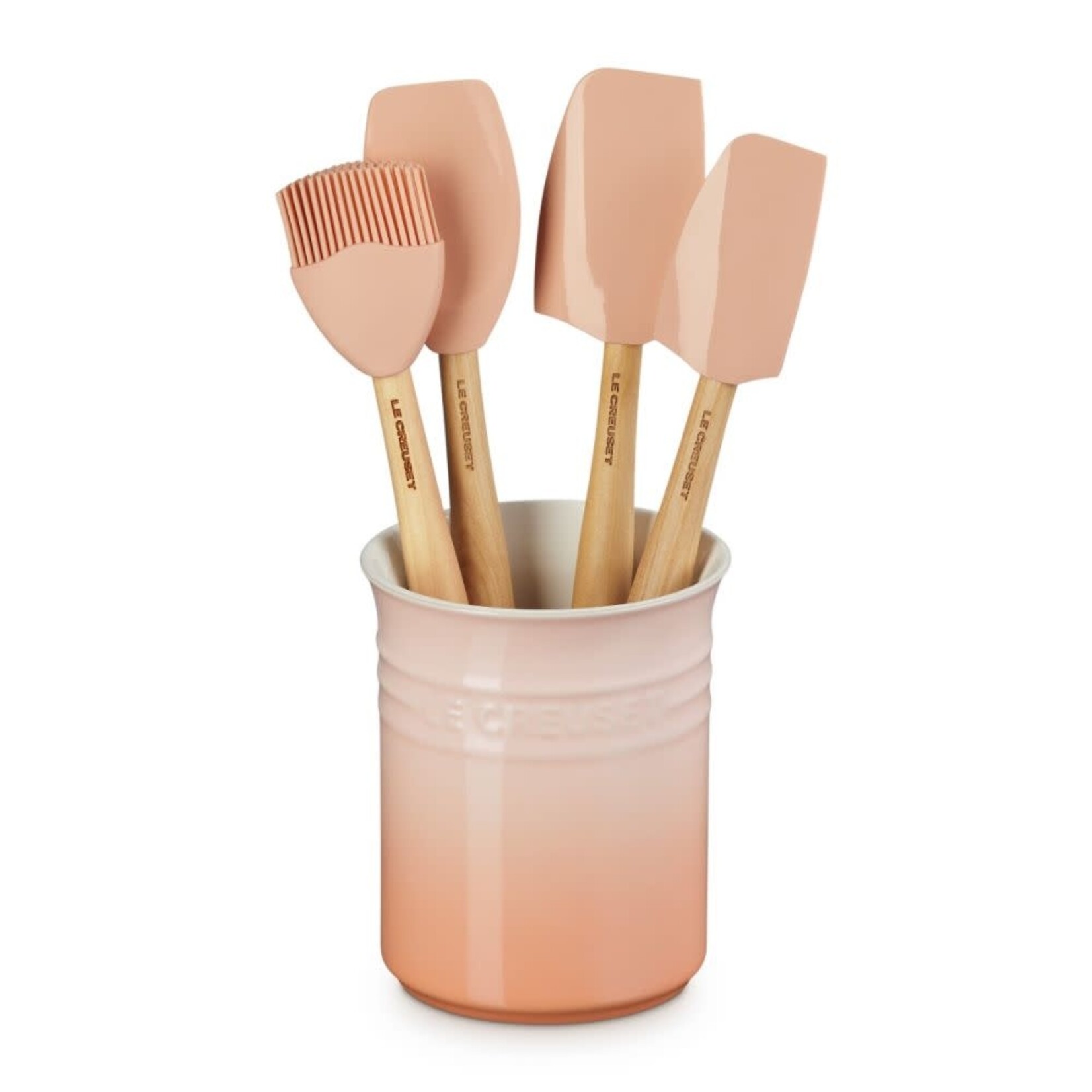 Le Creuset Craft Series 5-Piece Utensil Set with Crock - Peche | Le Creuset