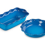 Le Creuset Set of 2 Heritage Fluted Pie Dish and Fluted Loaf Pan - Marseille | Le Creuset