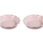 Le Creuset Set of 2 Heritage Pie Dishes - Chiffon Pink | Le Creuset
