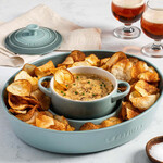 Le Creuset Chip and Dip Platter - Sea Salt, 13" | Le Creuset