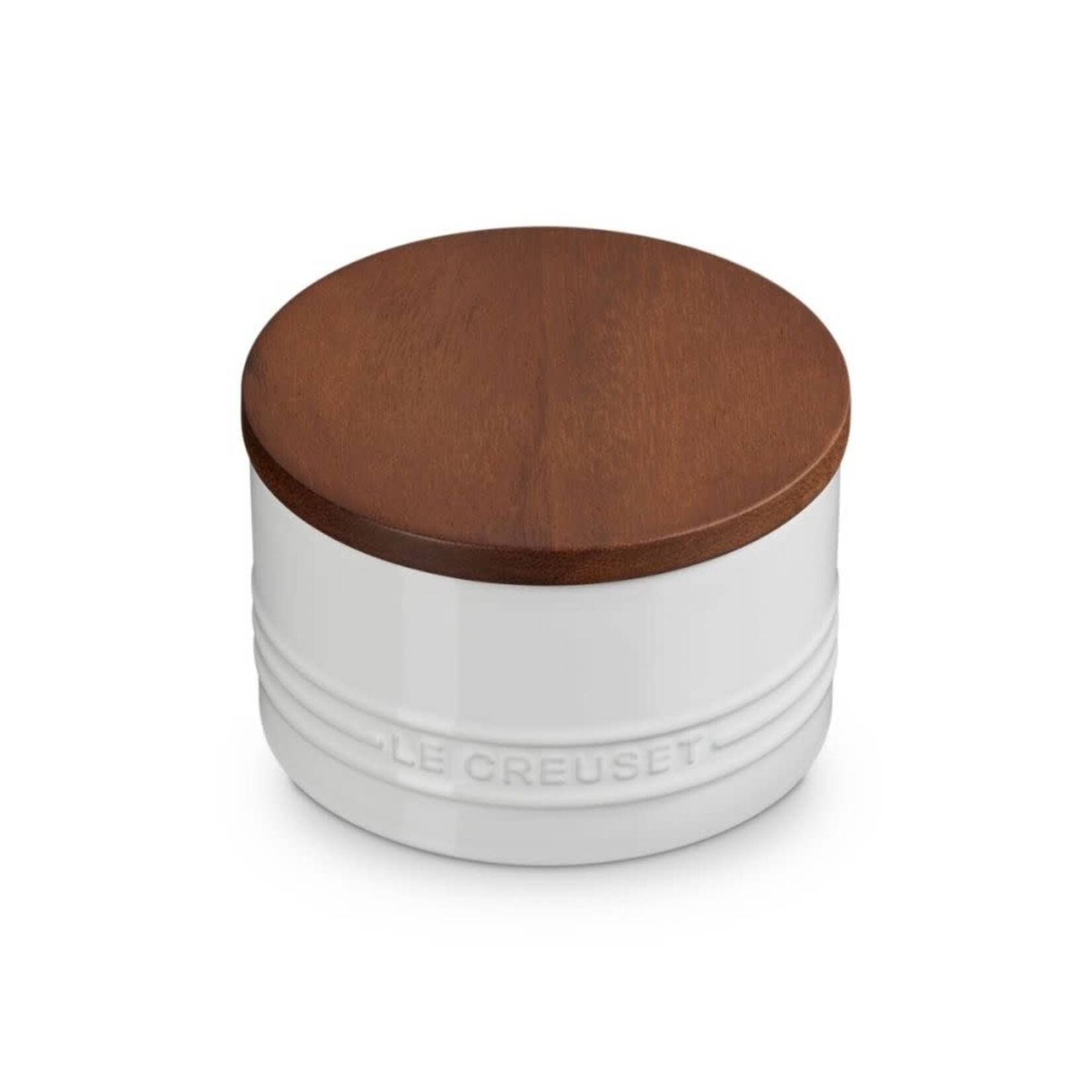 Le Creuset Canister with Wood Lid - White, 16 oz. | Le Creuset
