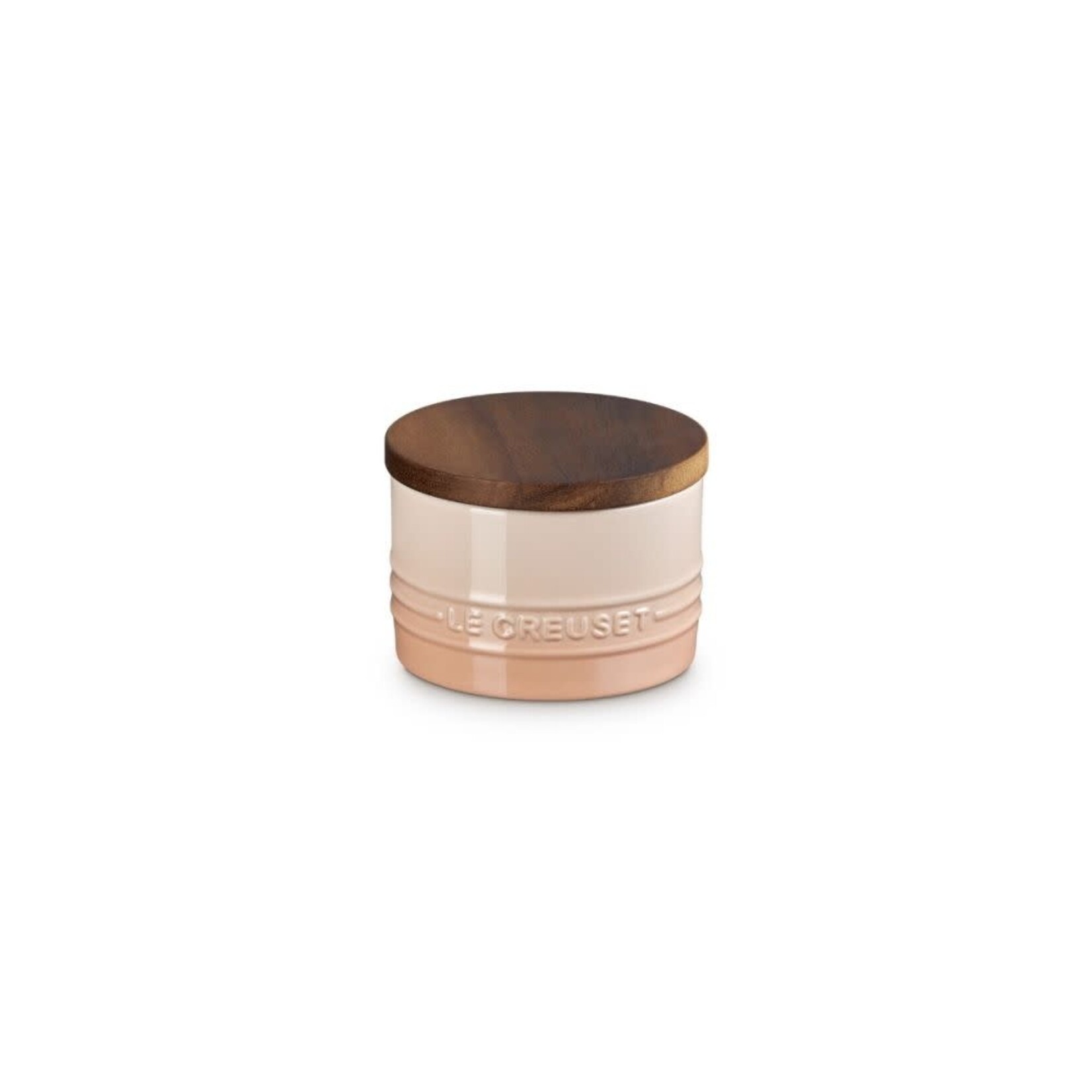 Le Creuset Salt Cellar with Wood Lid - Peche, 7 oz. | Le Creuset