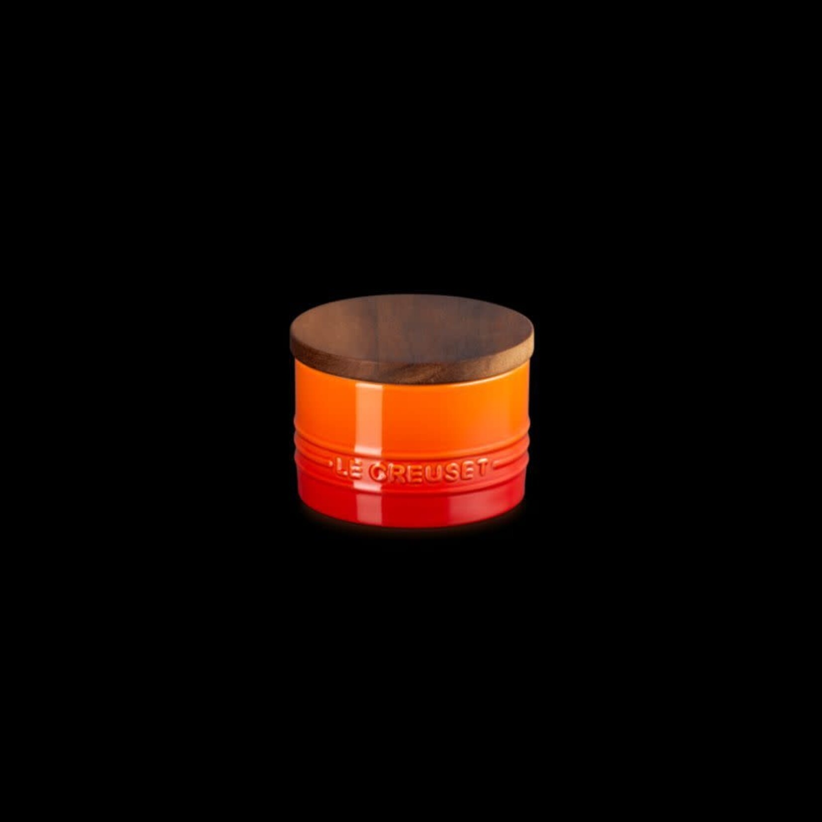 Le Creuset Salt Cellar with Wood Lid - Flame, 7 oz. | Le Creuset