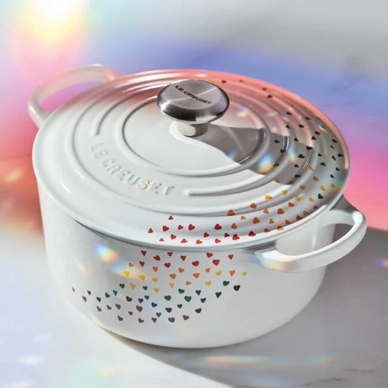 Le Creuset Holly Traditional Round Chef's Oven with Gold Knob - Cerise, 4.5 qt. | Le Creuset