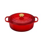 Le Creuset Holly Traditional Saucier with Gold Knob - Cerise, 2.25 qt. | Le Creuset