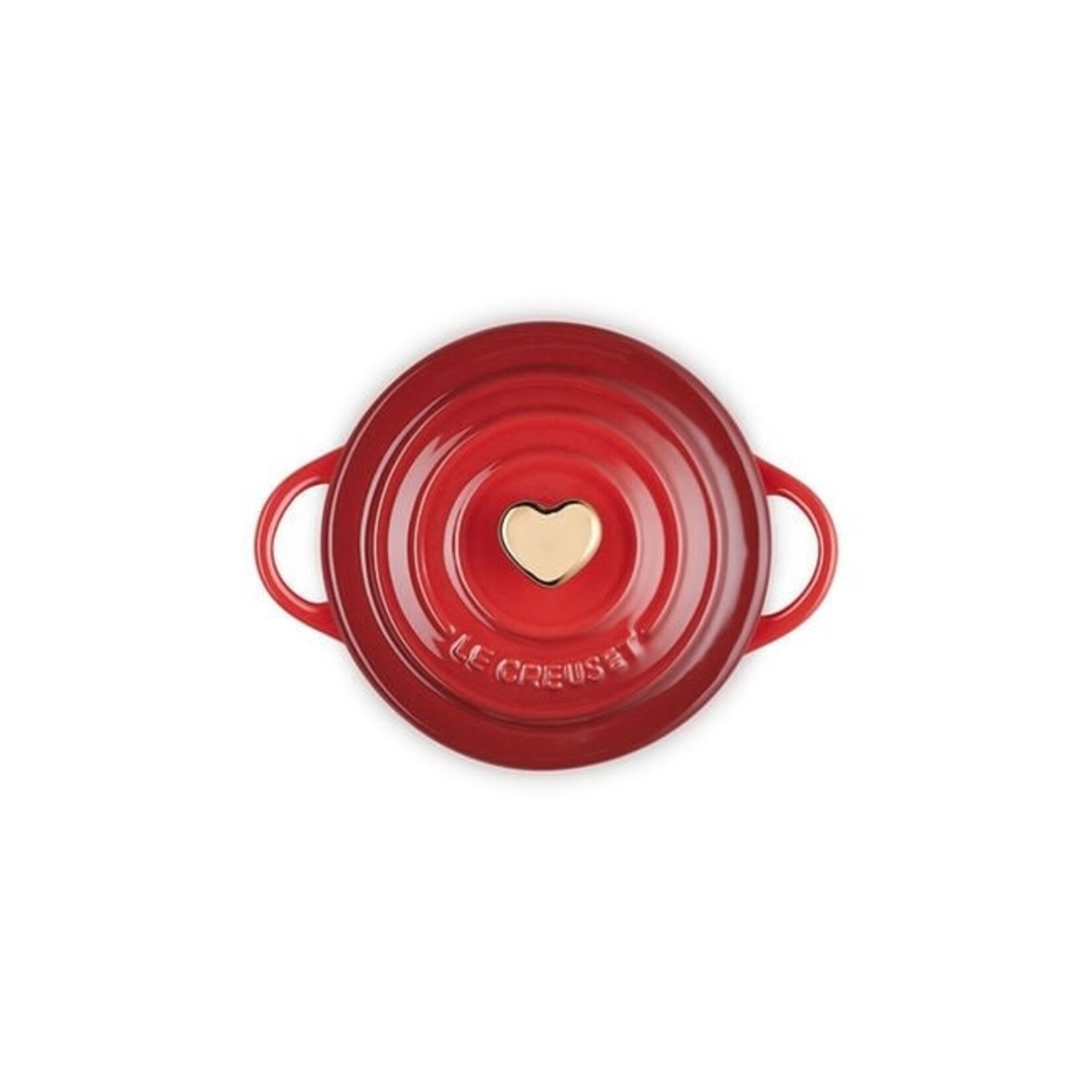 Le Creuset Mini Round Cocotte with Rose Gold Heart Knob - White, 8 oz. | Le Creuset