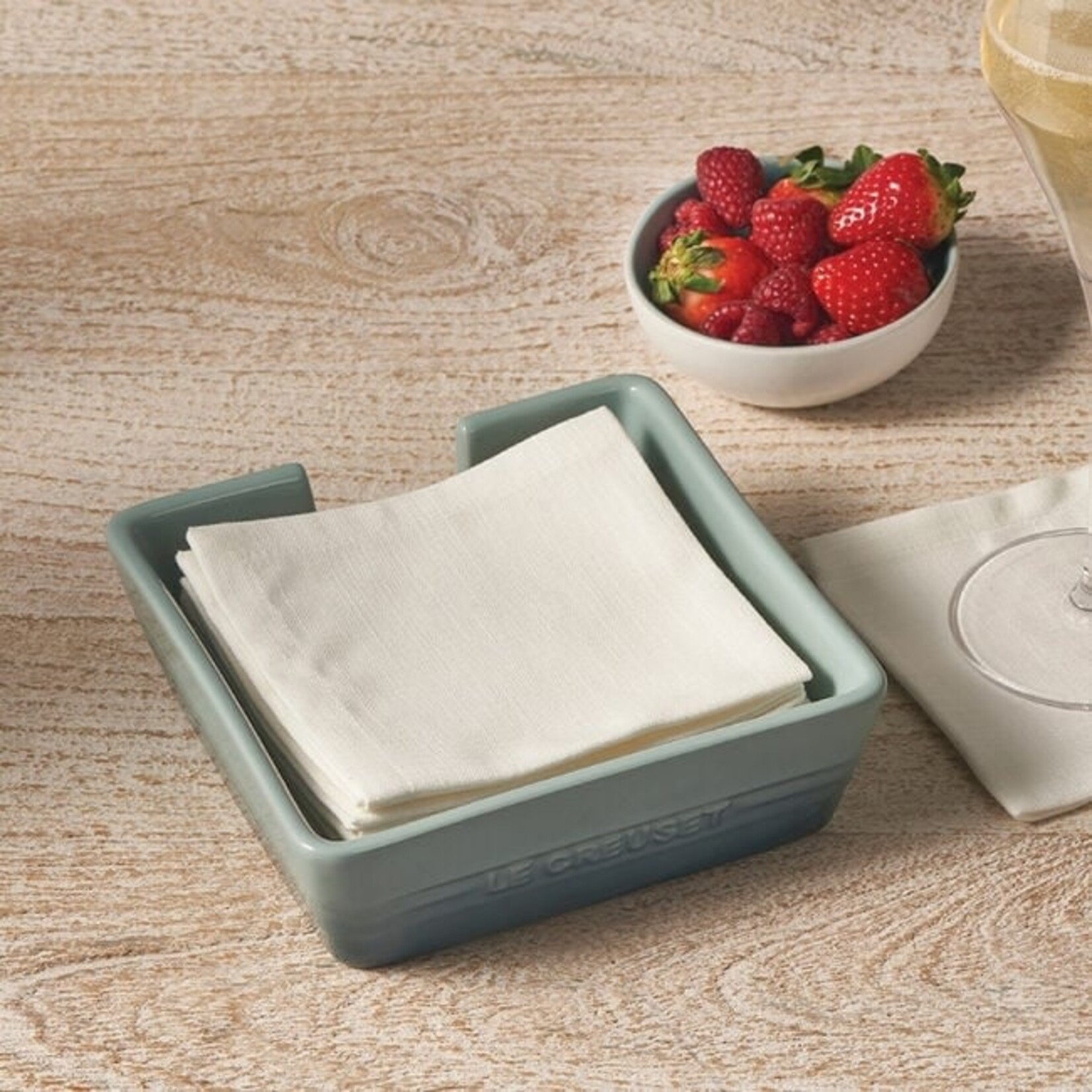 Le Creuset Holder - Sea Salt 5.8" x 5.8" Cocktail Napkin | Le Creuset