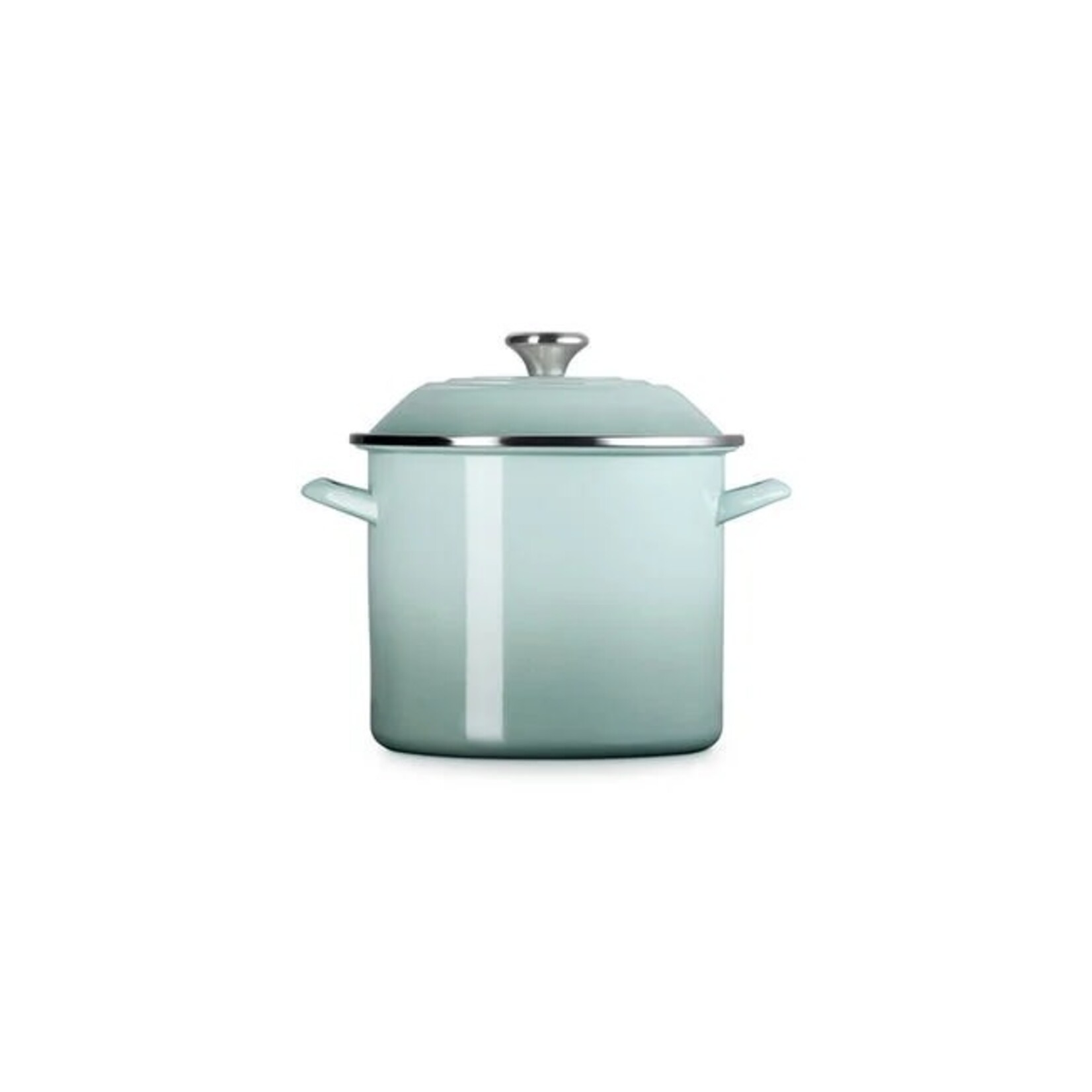 Le Creuset Stockpot with Metal Finishes - Sea Salt, 12 qt. | Le Creuset