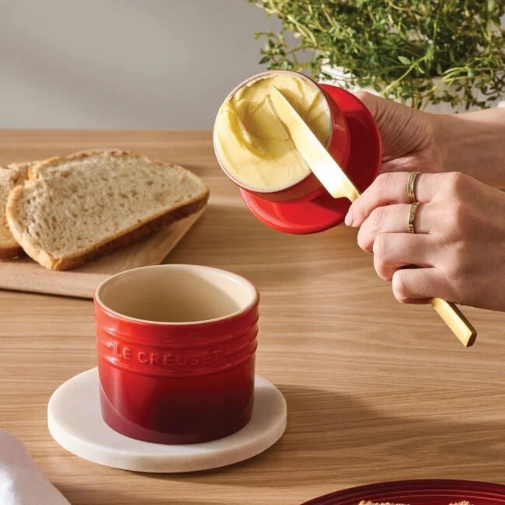 Le Creuset Butter Crock, Flame, 6 oz. | Le Creuset