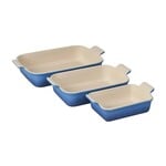 Le Creuset Heritage Set of 3 Rectangular Dishes - Artichaut, 1.1 qt., 2.5 qt. & 4 qt. | Le Creuset