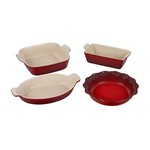 Le Creuset 4 Piece Heritage Bakeware Set - Marseille (9-inch Loaf Pan, 9-inch Pie Dish, 3 qt. Square Baking Dish and  1 3/4qt. Oval Baking Dish) | Le Creuset