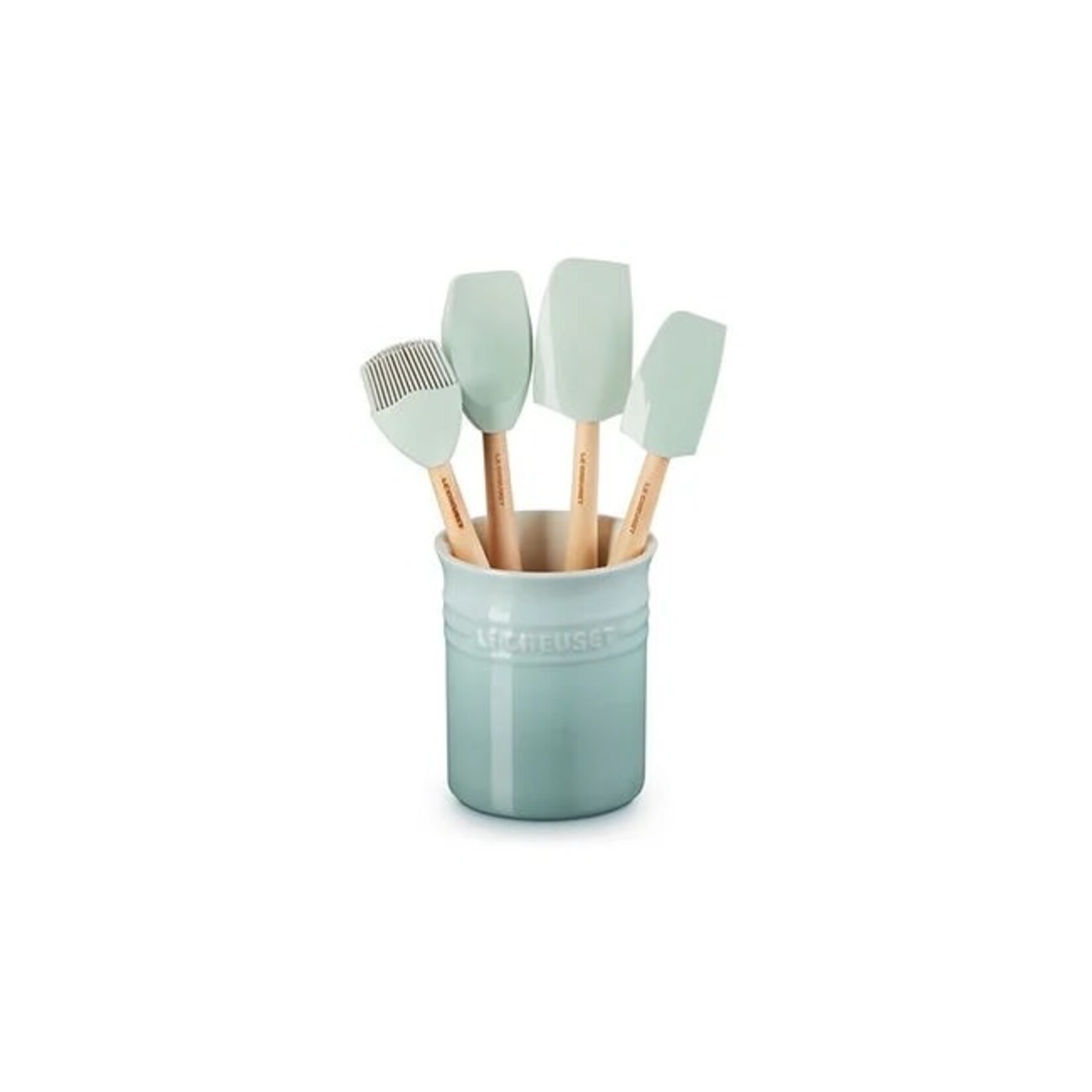 Le Creuset Craft Series 5-Piece Utensil Set with Crock - Sea Salt | Le Creuset