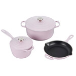 Le Creuset 5 Piece Signature Set - Shallot (5.5 qt. Sig. RDO, 1.75 qt. Sig. Saucepan, 9" Sig. Skillet) | Le Creuset