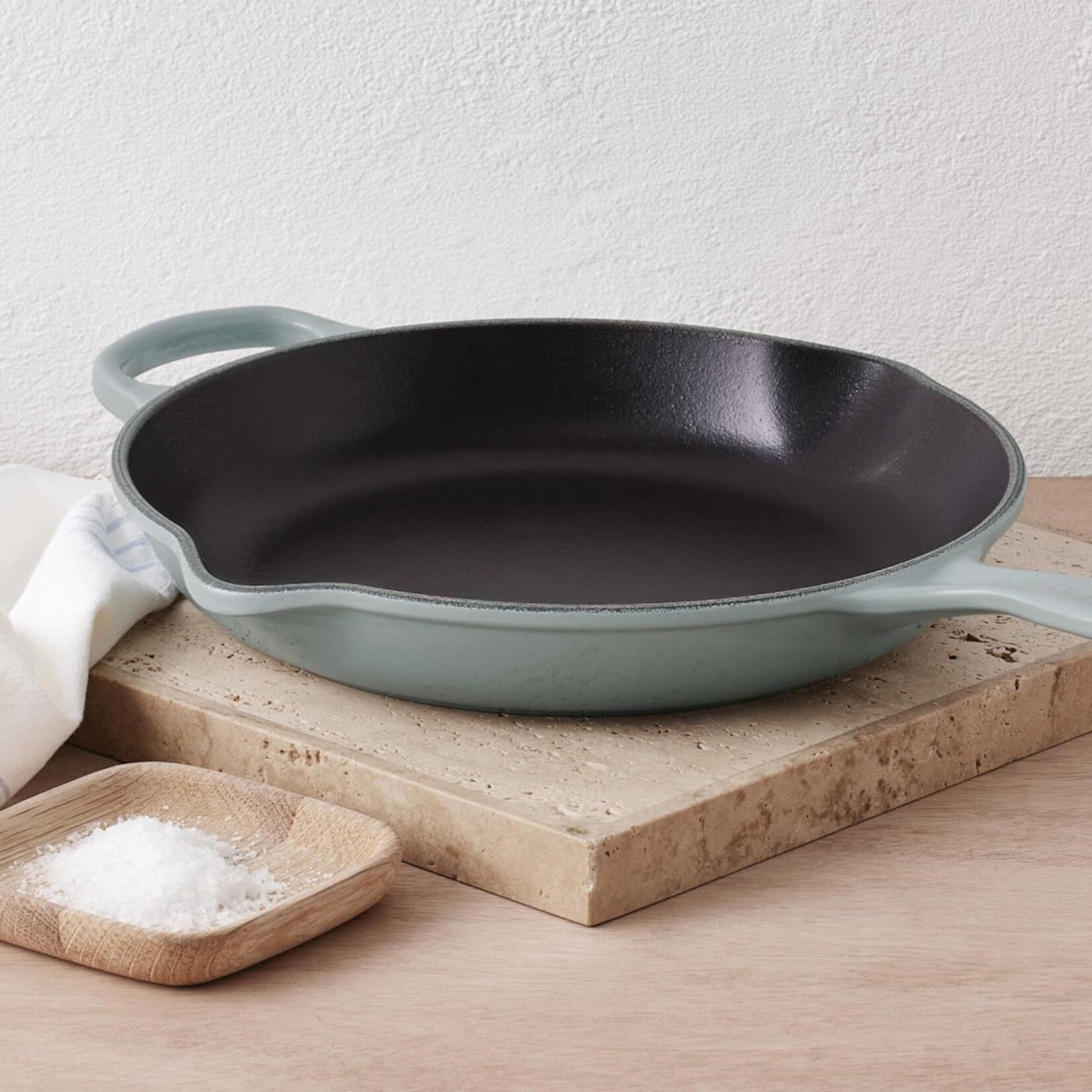 Le Creuset 11.75" Signature Iron Handle Skillet - Sea Salt, 11.75" (2-3/8 qt.) | Le Creuset