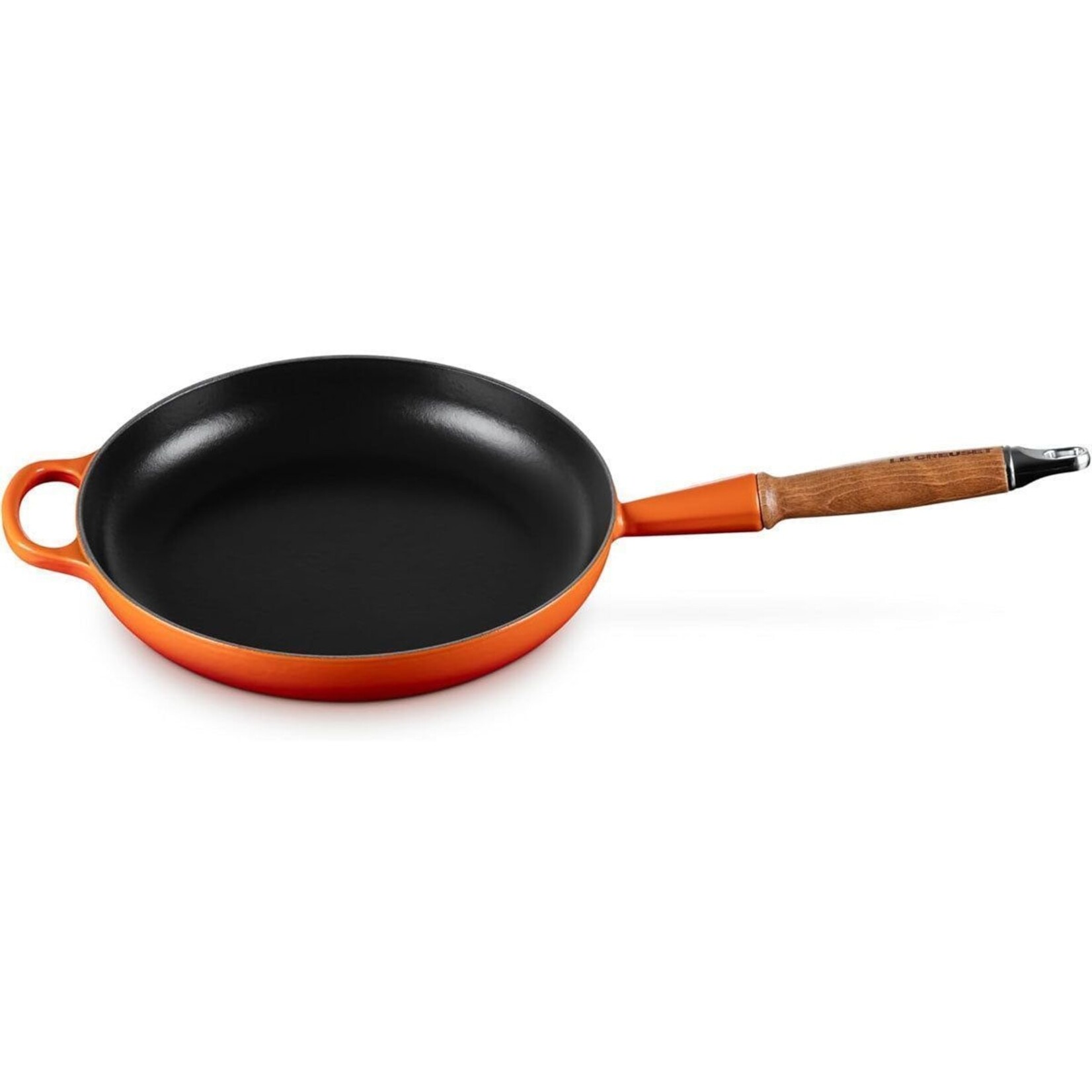 Le Creuset Signature Round Fry Pan 10.25 In Wood Handle Flame, 10.25 in | Le Creuset