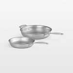 Le Creuset 14 Piece Set Classic Stainless Steel (9.5 in, Fry Pan, 11 in. Fry Pan, 12.5 in. Fry Pan, 3.5 qt. Chef's Pan with Lid, 1.5 qt. Saucepan with Lid, 3 qt. Saucepan with Lid, 5 qt. Braiser, and 7.25 qt. Pasta Pot with Sieve Insert and Lid) | Le Creuset
