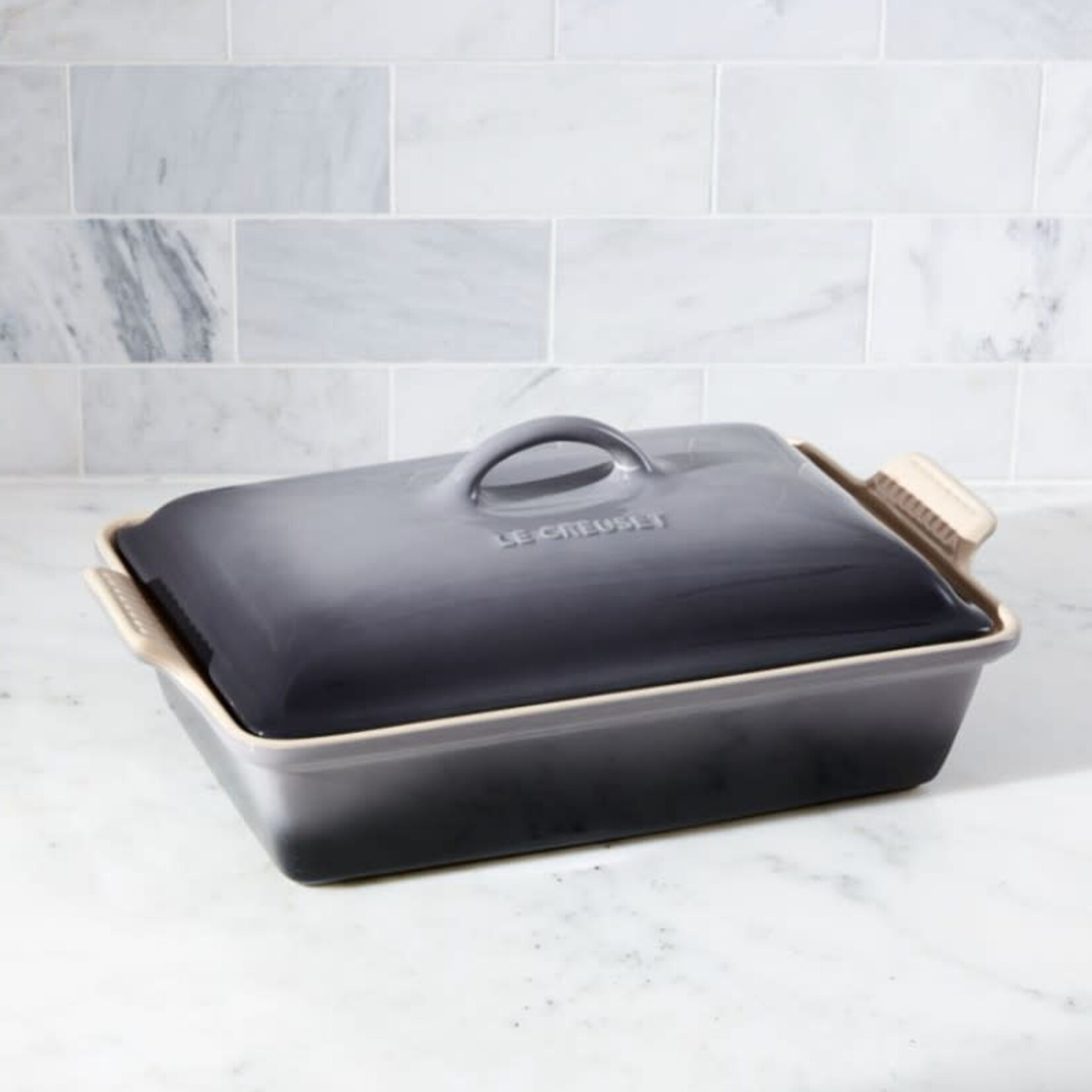 Le Creuset Heritage Covered Rectangular Casserole - Oyster, 7 qt. (12" x 9") | Le Creuset