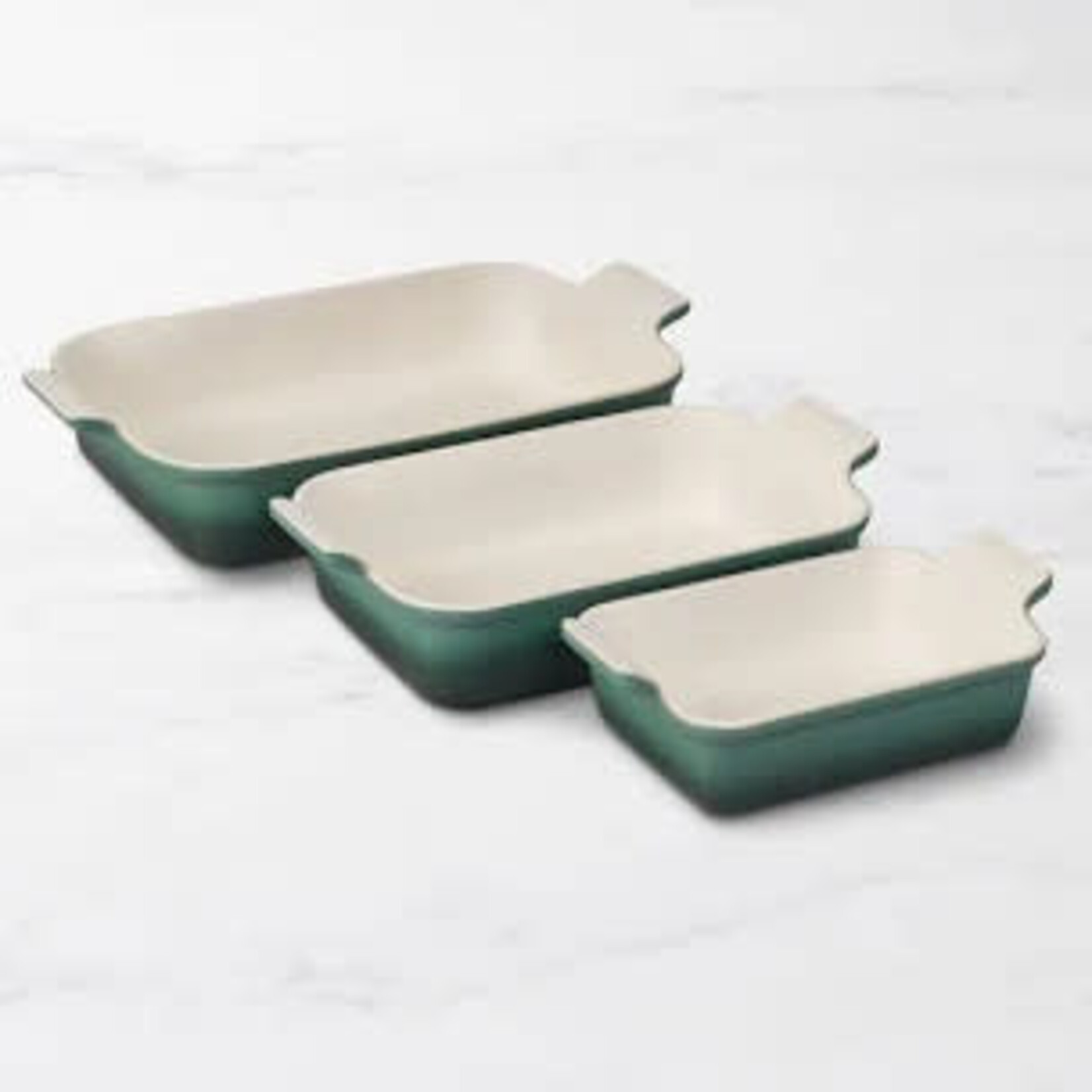 Le Creuset Heritage Set of 3 Rectangular Dishes - Artichaut, 1.1 qt., 2.5 qt. & 4 qt. | Le Creuset