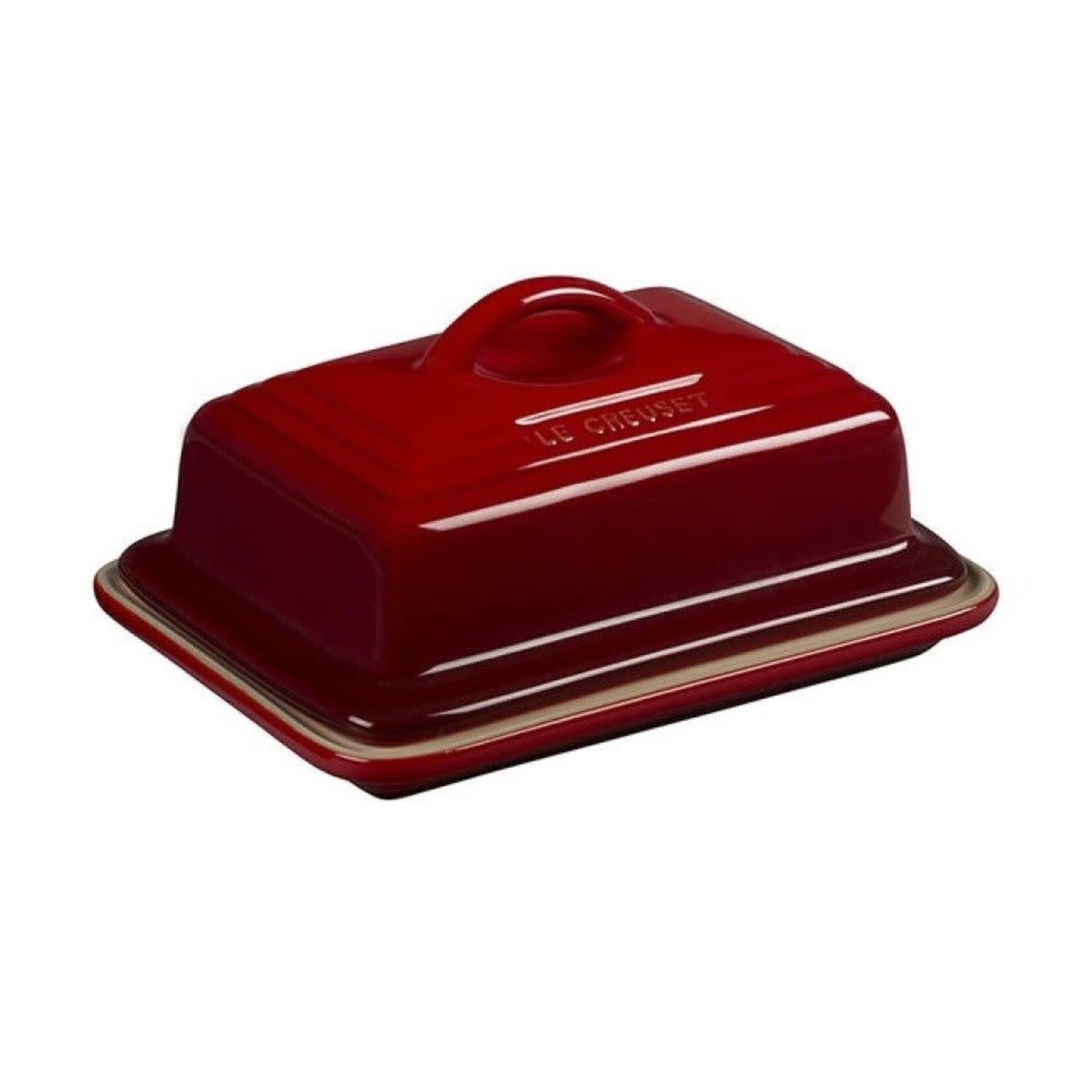 Le Creuset European Butter Dish - Cerise, 6.75" x 5" x 3.5" | Le Creuset