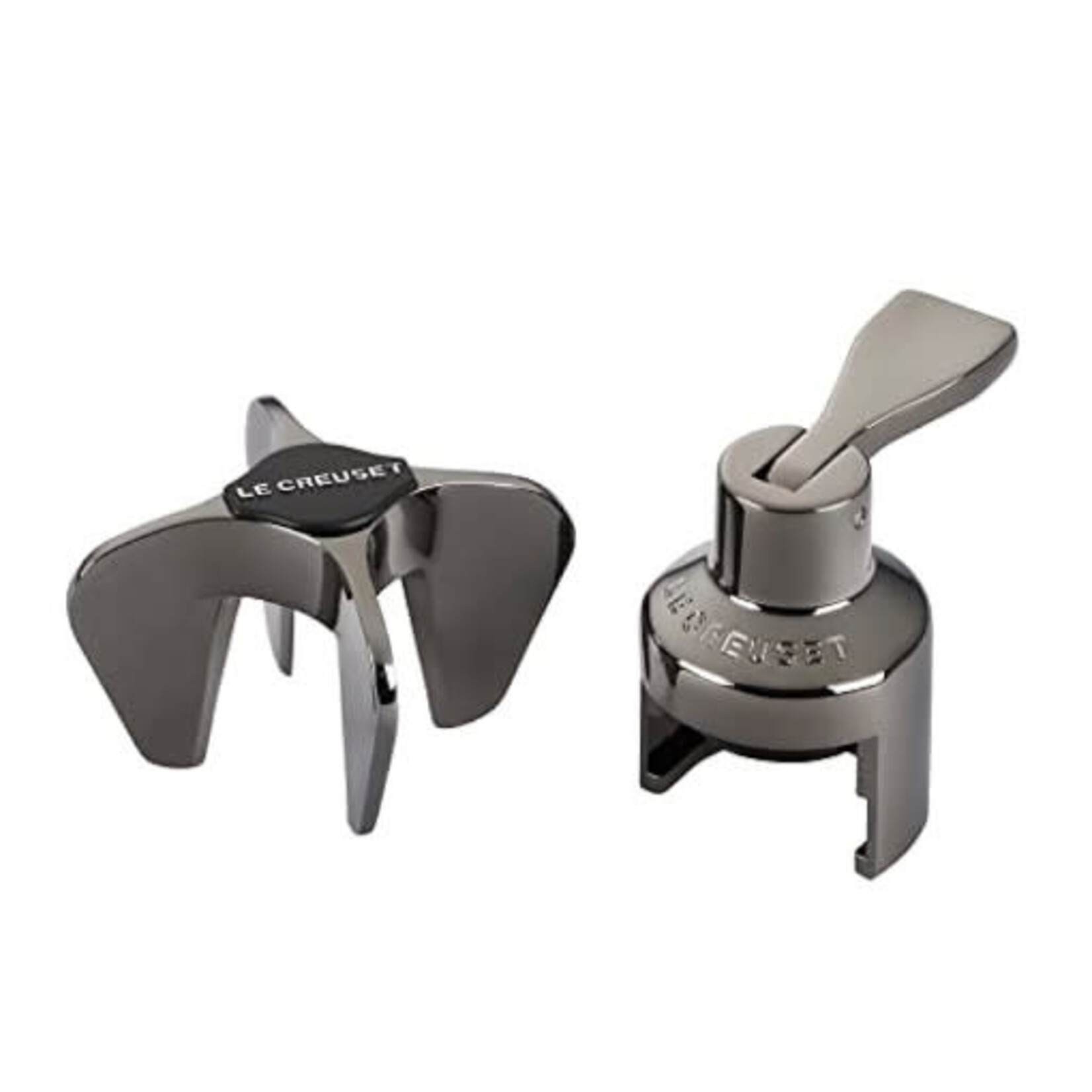 Le Creuset Sparkling Wine Set (Champagne Crown Sealer & Champagne Star)  - Black Nickel | Le Creuset