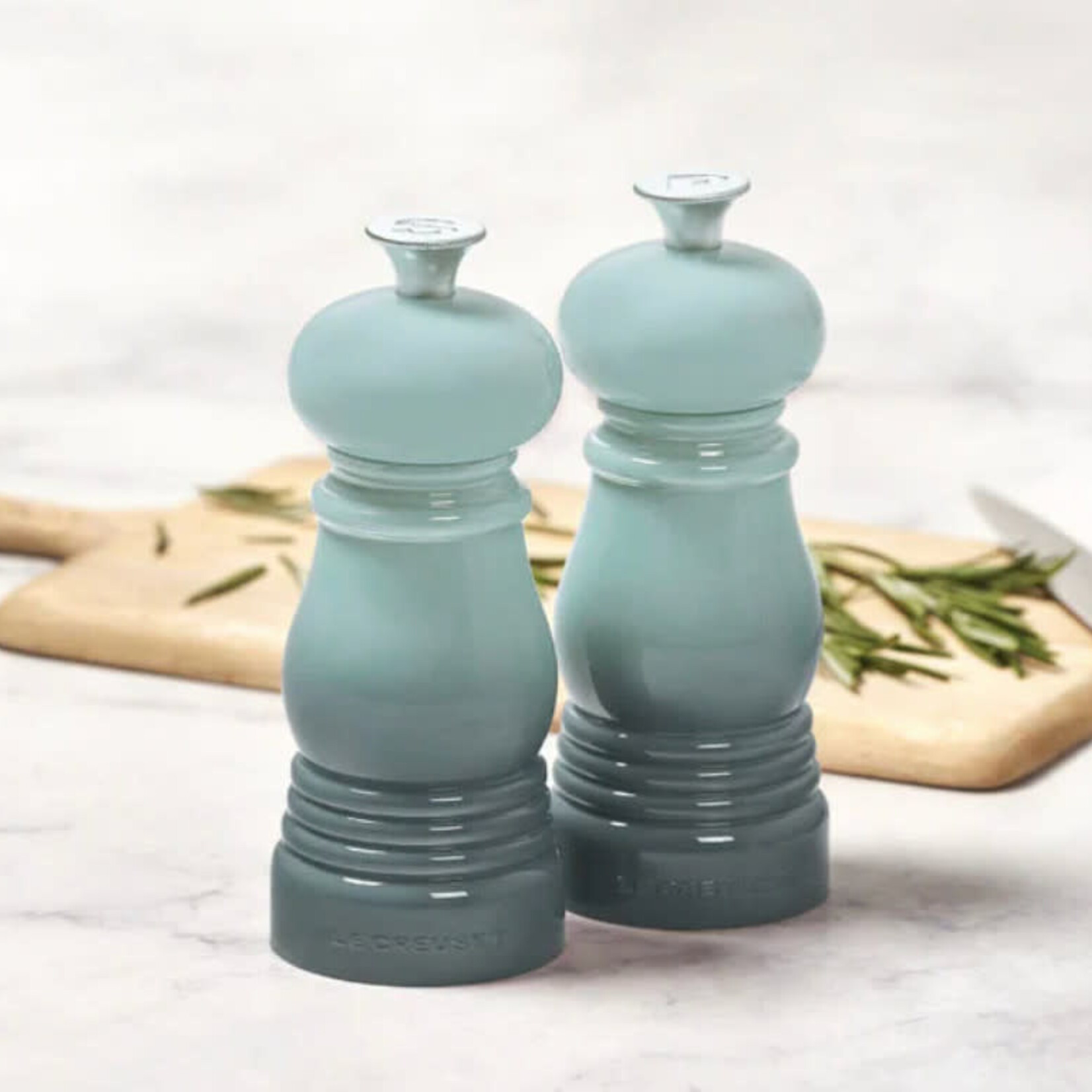 Le Creuset Petite Salt and Pepper Mill Set - Sea Salt, 5" x 2" each | Le Creuset