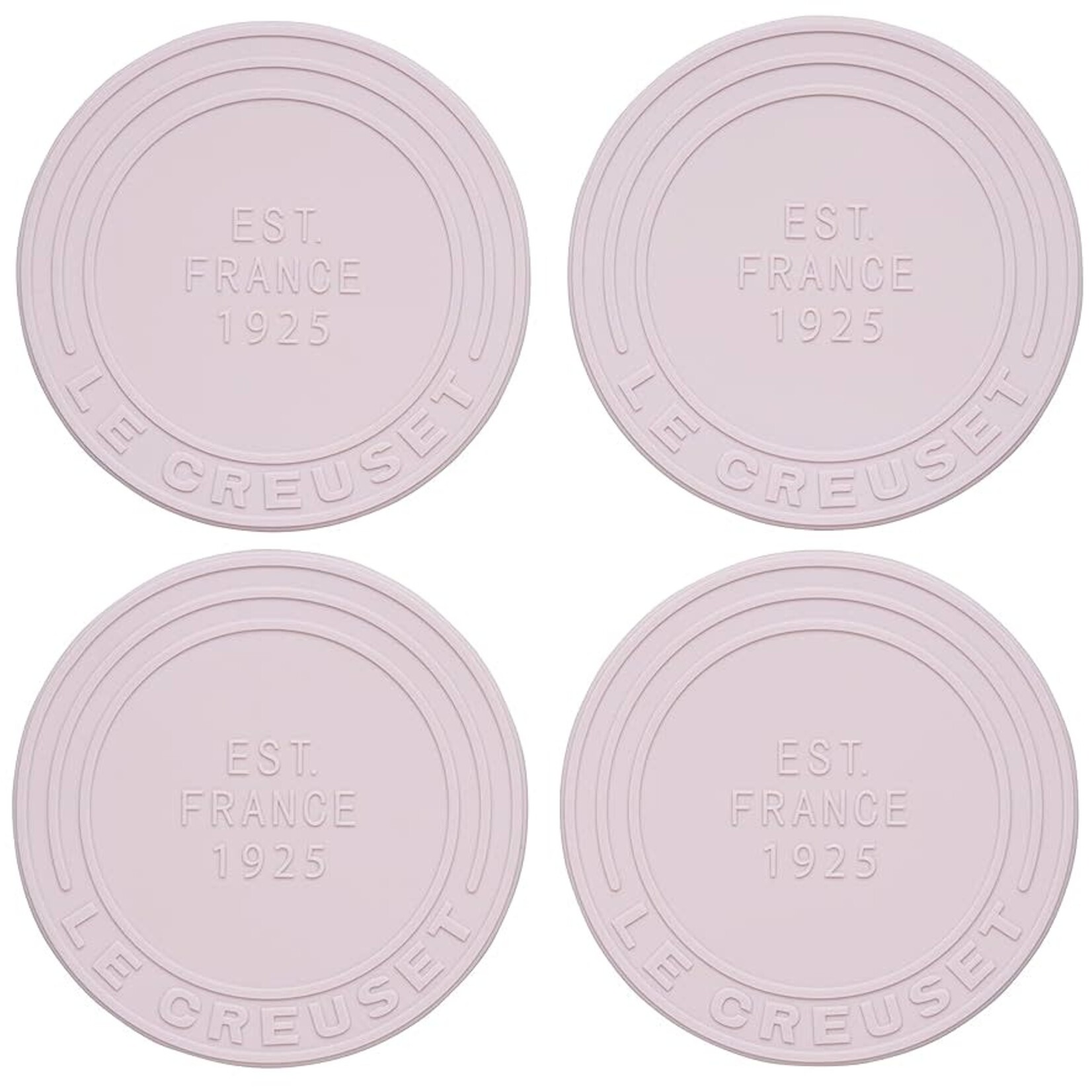 Le Creuset Silicone Coasters (est. 1925) - Shallot, Set of 4 - 4" diameter | Le Creuset