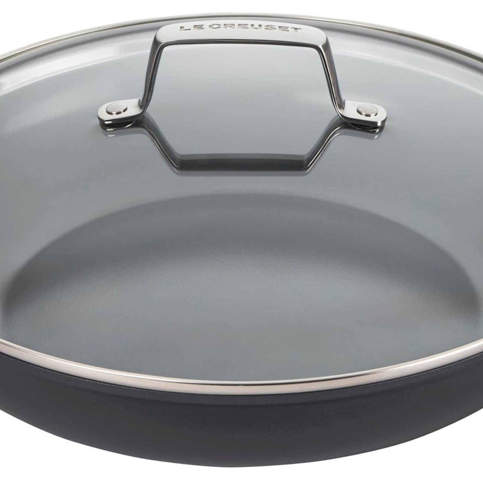 Le Creuset Essential Non-Stick Ceramic Shallow Braiser with Glass Lid 3.9 Qt, 4 qt. | Le Creuset