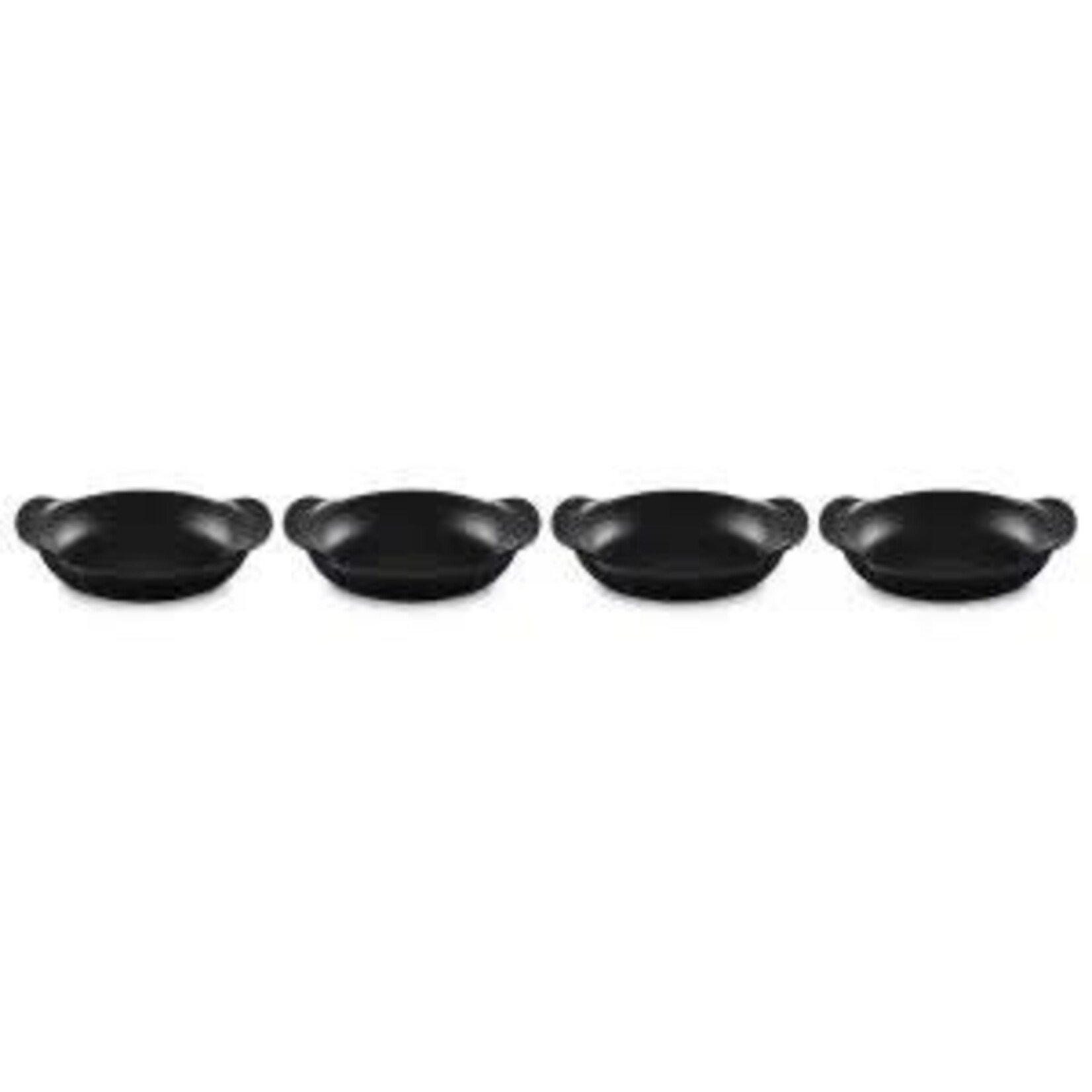 Le Creuset Set of 4 Mini Oval Baker 1/3 QT Matte Black | Le Creuset