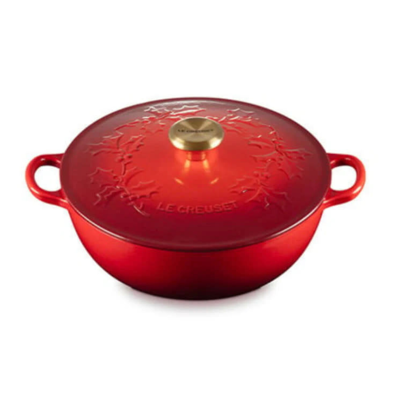 Le Creuset Holly Traditional Round Chef's Oven with Gold Knob - Cerise, 4.5 qt. | Le Creuset