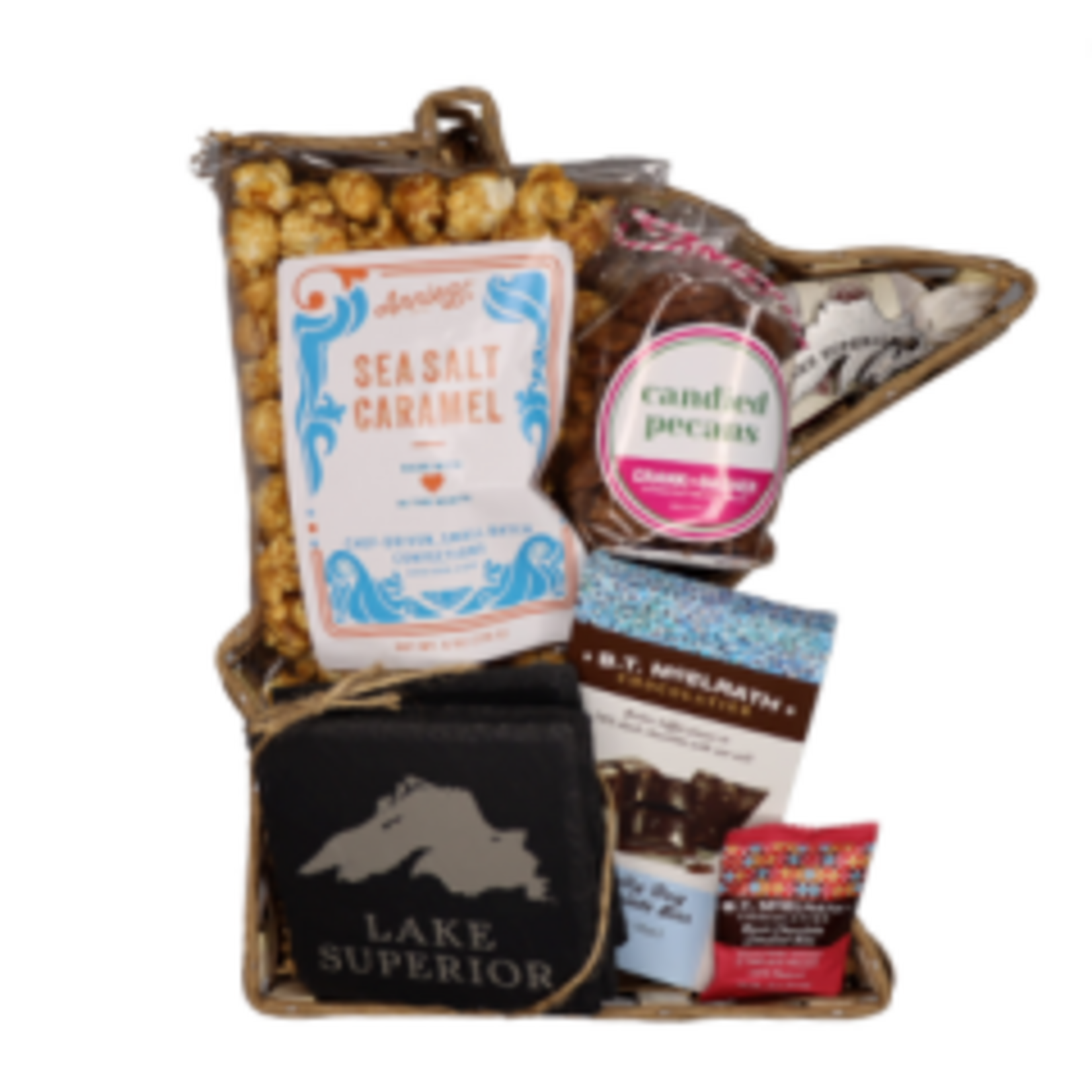 Minnesota Shaped Gift Basket, Lake Superior (12") | Duluth Kitchen Co