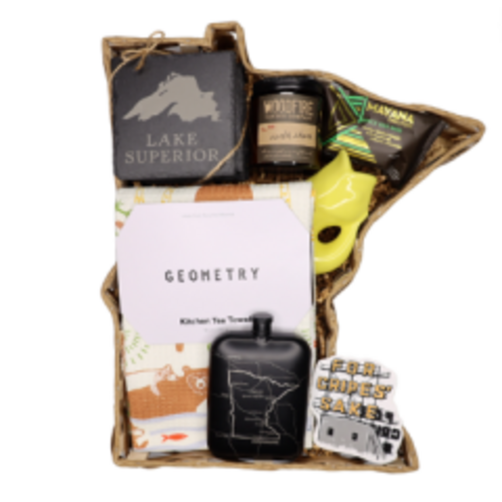 Minnesota Shaped Gift Basket, North Shore (14") | Duluth Kitchen Co